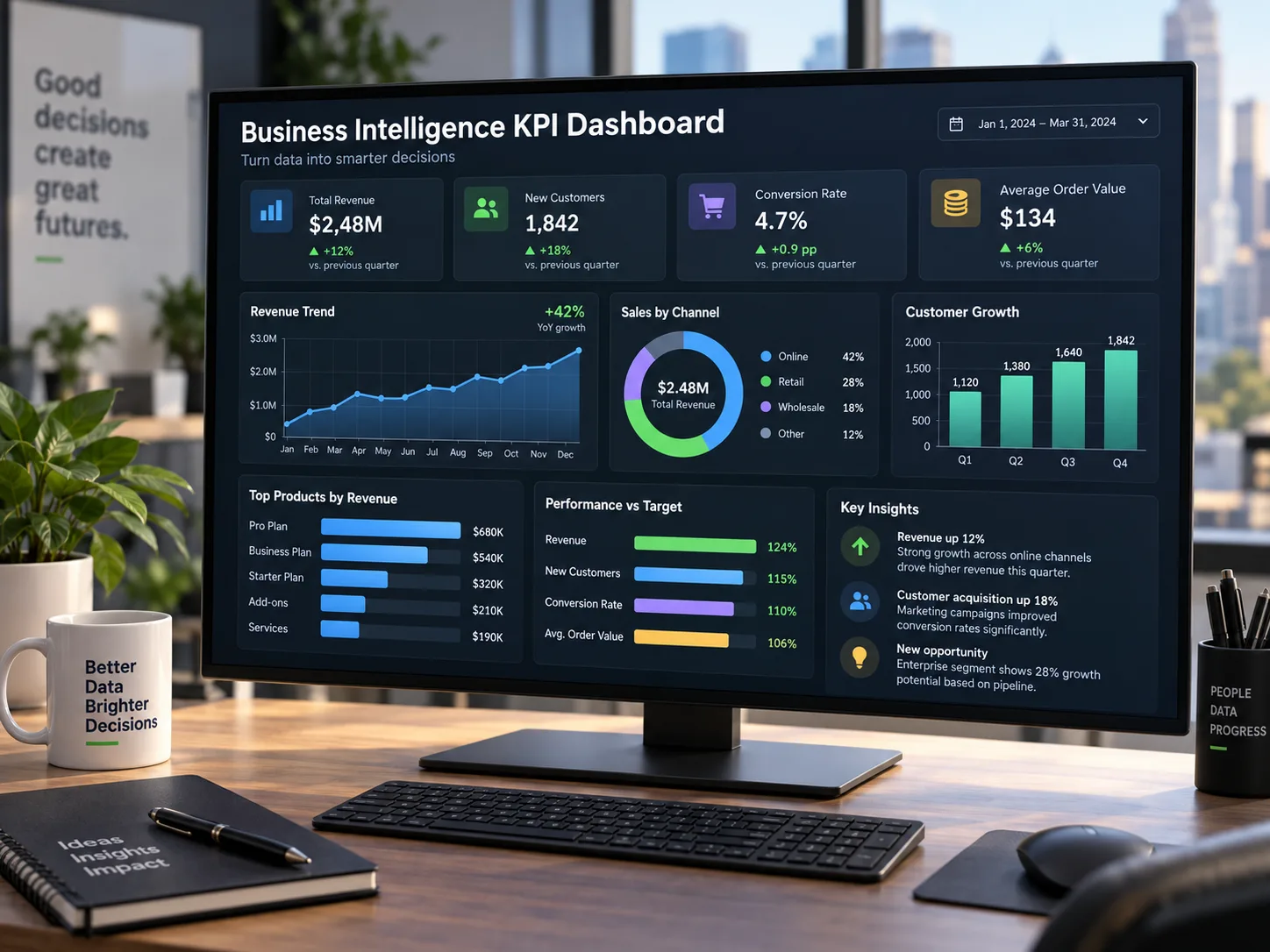 Business Intelligence & KPI Dashboard